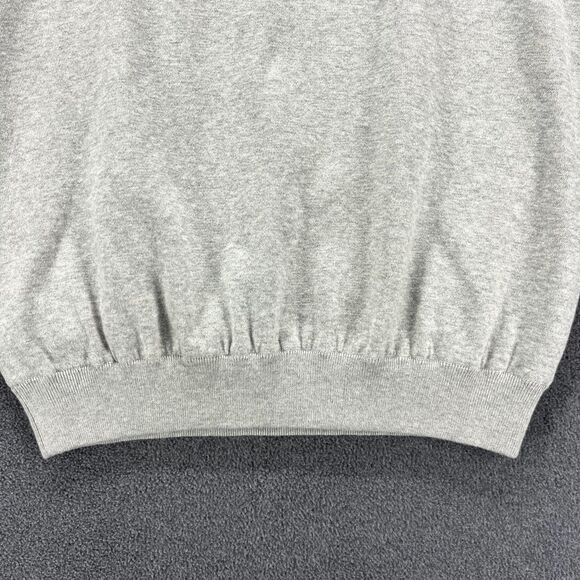 Oxford Golf Vest Men's Medium‎ Gray Knit Quarter Zip Lined High Rise Heather - Picture 5 of 16